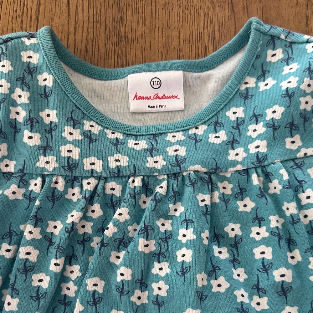 Hanna Andersson girls cotton dress 110 4-5 Long Sleeve Dress Tunic bundle of 2 - Picture 2 of 6